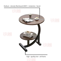 Mesa de Centro Convertible Moderna de Estilo Nórdico con Tapa de Madera de 2 Niveles para Sala de Estar, Dormitorio, Comedor, Hogar, Bar, Villa, Hotel y Apartamento