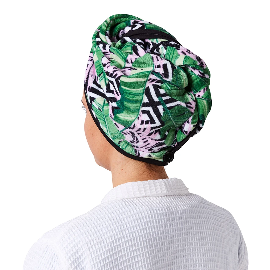 Черное полотенце из микрофибры/хлопка для сушки волос, большие индивидуальные полотенца для кудрявых волос