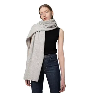 Pure Cashmere Scarf 100% Pure Cashmere Wrap Warm Long Scarf Oversized Knit Scarf for Winter Christmas Gift for Women