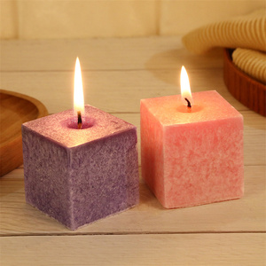 Bougie d'aromathérapie créative sans fumée en cire de palmier, pilier carré, bougies parfumées, choix de cadeaux - Product Image 5