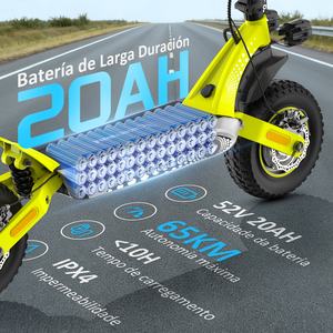 <span class=keywords><strong>Trottinette</strong></span> <span class=keywords><strong>électrique</strong></span> T8Max, entrepôt Brésil, double moteur 2000W, 20Ah, pneus tout-terrain 12 pouces, double suspension, pliable, phare LED - Product Image 3