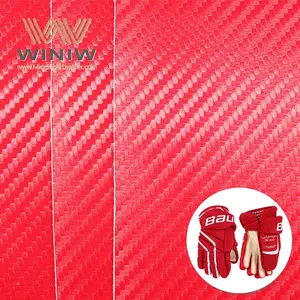 Micro Fiber PU Leatherette Material Carbon Fiber for Hockey Gloves Shoes Bags Garments Golf Accessories
