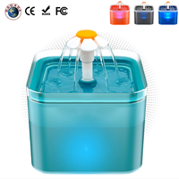 Fontaine à eau automatique sans fil pour chat, personnalisable OEM, fonctionnant sur batterie, avec lumière LED et fenêtre de niveau d'eau, pompe silencieuse