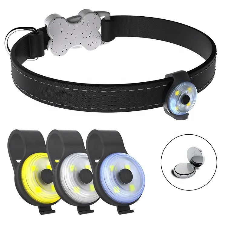 UMIONE IPX5 Waterproof Strobe Harness Leash Necklace Night Walking LED Lights Dog Pets Clip On Mini Pendant Dog Safety Light