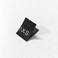 Étiquettes en satin tissées sur mesure avec pli central, écologiques, autocollantes, imprimées en sérigraphie pour vêtements et accessoires vestimentaires