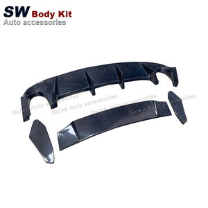 Protection de pare-chocs arrière en fibre de carbone avec séparateur de lèvre de diffuseur pour <span class=keywords><strong>Golf</strong></span> 6 VI MK6 <span class=keywords><strong>GTI</strong></span> 2010-2013, pièces et accessoires automobiles - Product Image 3