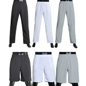 Hete Verkoop Anti-Rimpel Moslim Islamitische Kleding Casual Thobe Broek Broek Zakken Pyjama Kleding