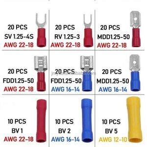 300 Piezas de Terminales de Cableado en Forma de Horquilla Circular OT/UT Prensados en Frío, Caja de Conectores de Cableado Automotriz - Product Image 3