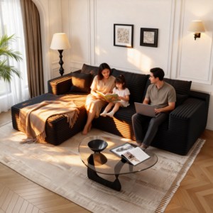 USA Clearance Sale in Stock <strong>L</strong> Shape <strong>Sofa</strong> Free Shipping Tax Free Modular Velvet Sectional Easy Snap Assembly - Product Image 5