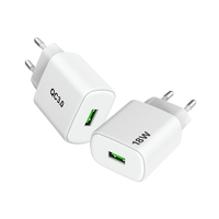 Chargeur 18W QC QC3.0 Chargeur rapide USBA Accessoires pour appareils électroniques Adaptateur chargeur universel pour téléphone portable Chargeur mural 18w