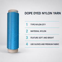 Fil DTY 100% Nylon 6, couleur personnalisée, 40D/24F, teint en masse bleu, pour tricot et couture
