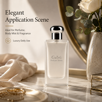 Flacon de parfum en verre de 50 ml avec bouchon, flacon de parfum carré vide, échantillon de 100 ml, flacon de parfum en verre de luxe avec étiquette privée personnalisée