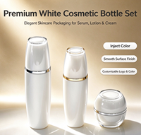 Set Botol Perawatan Kulit Akrilik Mewah 40ml 100ml 120ml Botol Pompa Lotion 50g Wadah Krim Kemasan Kosmetik