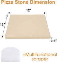 Pierre à pizza rectangulaire réfractaire en cordiérite résistante à la chaleur, avec dimensions et épaisseur personnalisées pour four à pizza - Durable