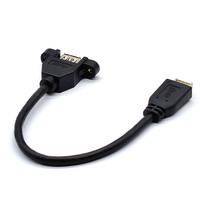 Câble d'extension USB 3.2 Type E vers USB 3.0 A femelle de 60 cm avec trou de fixation sur panneau frontal et vis