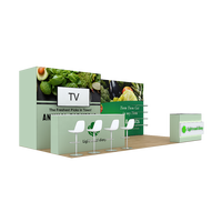 Stand d'exposition modulaire SEG en aluminium verrouillable 10x20 pour salon professionnel