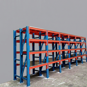 Étagère de rangement industrielle en acier au carbone bleu, 5 niveaux réglables, cadre principal thermolaqué - Product Image 1