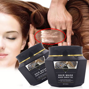 Siyah sarımsak yağı saç derin beslenme Keratin ipek proteini saç dökülmesi önleme saç - Product Image 4