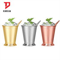 Tasse à Mojito en Acier Inoxydable 304, Standard Européen, Tasse à Vin Rouge Perlée, Fourniture Directe Usine, Tasse à Cocktail Moderne