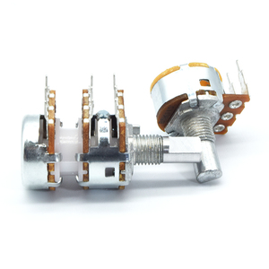 Terwin 16mm Xử lý chiều dài ba gang đồng tâm quay chiết áp âm thanh khuếch đại âm lượng chiết áp - Product Image 5