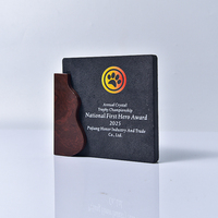 Plaque en verre cristal personnalisée en gros avec design marbre gravure laser imprimé UV souvenirs trophées tasses médailles