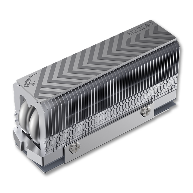 COOLLEO CL-V2 High Performance M. 2 Solid State Hard Disk Radiator 2280 Aluminum Heat Pipe Double Rubber Pad 2 for Computer Case