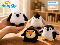 Porte-clés en peluche oiseau de dessin animé, pendentif mignon animal oiseau, breloque de sac pour femme, décoration de sac à dos, cadeau