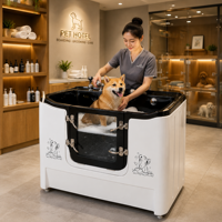 Dpbathe Ozone Professional : Bain de lavage pour chiens avec ozonateur de qualité médicale, en acrylique, à accès facile