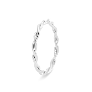 Bague en Acier Inoxydable 2mm Argent <span class=keywords><strong>Or</strong></span> Rose Double <span class=keywords><strong>Ligne</strong></span> Ronde Torsadée Croix Pâte <span class=keywords><strong>Frite</strong></span> Torsades Bagues en Acier Inoxydable 718 - Product Image 4