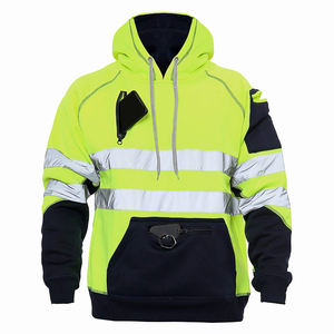 Ropa de Seguridad Reflectante de Alta Visibilidad Personalizada para Invierno, Sudadera con Capucha Reflectante de Alta Visibilidad para Hombre, Sudadera de Seguridad de Alta Visibilidad - Product Image 4