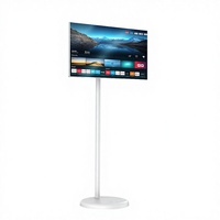 Moniteur TV intelligent portable Android 13, 32 pouces, FHD, IPS LCD, écran multi-tactile, support, batterie, miroir sans fil, réglable
