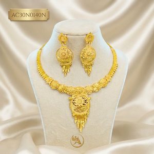 Fashion Jewelry 24k Gold Plated Flower Box <b>Chain</b> Charm Necklace for Women's Party Wedding Brass - Product Image 1