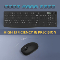 Ensemble clavier et souris sans fil, OEM brésilien espagnol, taille complète, ordinateur de bureau ergonomique intelligent, bureau, 2.4G USB