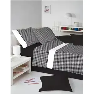 Ensemble de draps Queen Size 50% coton, motif géométrique, style moderne, usage domestique, 4 pièces - Product Image 3