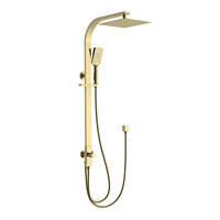 Mélangeur d'eau carré de salle de bain de luxe colonne de douche en filigrane système de douche pluie ensemble de douche de tête à pression murale