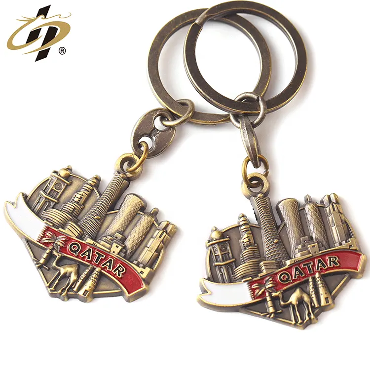 Keychain Supplier 3d Antique Custom Keyrings Metal Keychains Design Souvenir Tourist Gifts Metal Key Chains