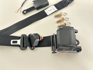 Cinto de segurança retrátil dianteiro ajustável de 3 pontos em poliéster para automóveis, de alta qualidade, com travamento de emergência, retratores - Product Image 2