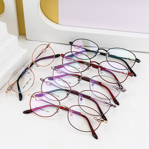 Montures de lunettes rondes pleines montures pour femmes Jiangsu 34023 – Anti-UV, anti-buée, élégantes, en alliage, pour visages ovales adultes - Product Image 4