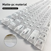 Capuchons de touches transparents à motif arabe, profil OEM Fog EM, petits, pour clavier mécanique, emballage complet