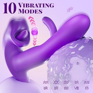 Juguetes Sexuales Fobono para Mujeres, Vibrador 3 en 1 con Lengua en Forma de Rosa, 7 Modos de Beso y Aleteo, 10 Modos de Vibración para Placer <span class=keywords><strong>Sexual</strong></span> - Product Image 4