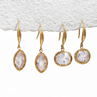 Boucles d'oreilles Gaovo Premium Luxury Original Design CZ pour femmes, résistantes au ternissement, en acier inoxydable, bijoux d'oreille tendance