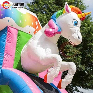 <span class=keywords><strong>Château</strong></span> gonflable licorne en PVC commercial avec toboggan pour enfants, idéal pour les fêtes et les carnavals - Product Image 5