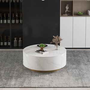 Voxhome moderno tavolino <span class=keywords><strong>rotondo</strong></span> <span class=keywords><strong>con</strong></span> pannello <span class=keywords><strong>rotondo</strong></span> in pietra sinterizzata - Product Image 5