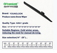 YOUNGLOOK YL-XE02 2026 Escobillas Limpiaparabrisas para Nieve Intensa, Sin Obstrucciones, Goma Natural, Núcleo de Acero Reforzado, Ajuste Universal, Larga Duración, 1.1M