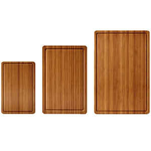 Bamboo Cutting Board <b>Set</b> Of 3 Rectangle With Sink Household Dual Purpose Long Size - Product Image 5
