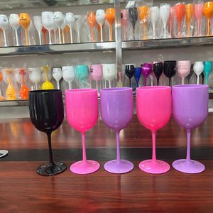 Copas de Vino de Plástico Personalizadas con Logotipo Pintado, Coloridas, Bonitas, Grandes, Francesas, de 16 oz, 480 ml, Acanaladas, Rojas, para Champán - Product Image 3