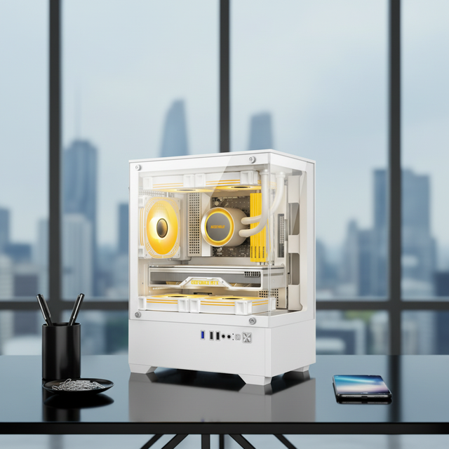 Gamer PC Case New Micro ATX Motherboard Support Aluminum Glass Side Elegant Tower ATX Computer Desktop Gaming Case