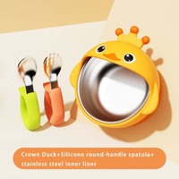 Ensemble de vaisselle pour enfants, assiette à dîner en acier inoxydable 304 316 non toxique, bol en silicone pour aliments, vente chaude