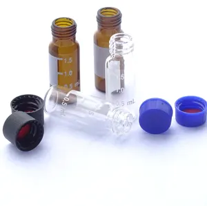 Flacone in vetro da 1.5ml 9mm flacone in vetro per Micro campioni flacone in vetro medicinale flacone per cromatografia filettato