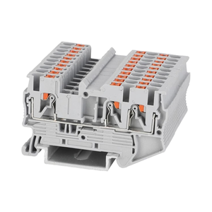 Bloque de terminales de plástico de doble conductor JPT2.5-TW de 2.5mm, conector de resorte de carril DIN combinado de inserción por compresión - Product Image 4